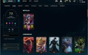 Conta prata 1 com 70 skins e 83 champs + Ryze triunfante