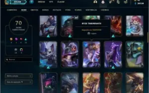 Conta prata 1 com 70 skins e 83 champs + Ryze triunfante