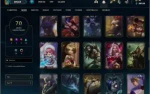 Conta prata 1 com 70 skins e 83 champs + Ryze triunfante