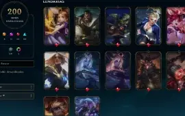 Conta de LoL 200 SKINS / TODOS os Personagens 7 Skins Vitori