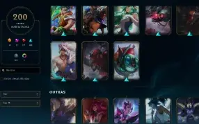 Conta de LoL 200 SKINS / TODOS os Personagens 7 Skins Vitori