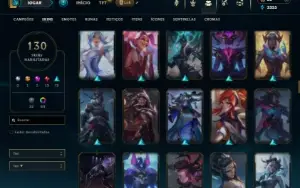 Prata 4 com 150 Champs e 130 Skins ( SUP / MID )