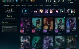 Prata 4 com 150 Champs e 130 Skins ( SUP / MID )