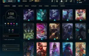 Prata 4 com 150 Champs e 130 Skins ( SUP / MID )