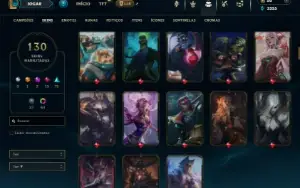 Prata 4 com 150 Champs e 130 Skins ( SUP / MID )
