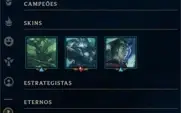 Ouro IV, 91 Campeões, 32 Skins, 3 Lendárias e 13 Épicas