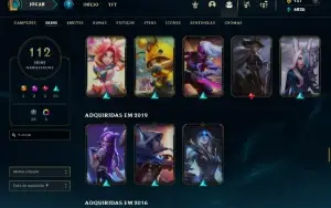 Conta Lol Inativa +100 Skins Sem Rank Pronto Pra Ranked