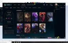 Conta Platina 4 117 skins Faltam 2 champs pra ficar full