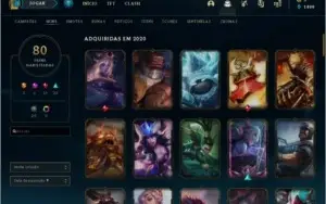 Conta LOL Diamante 105 heros, 90 skins
