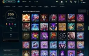 Conta LOL Diamante 105 heros, 90 skins