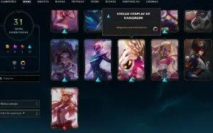 Conta sem rank League of legends (nickname feminino)