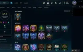 CONTA MESTRE TFT PLATINA NO LOL 126 SKINS,TODOS CAMPEÕES