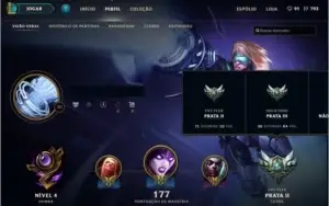 Conta LOL - 91 Campeões - 34 Skins (vale 40k De Rp As 34)