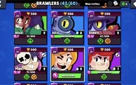 Conta Braw star! Conta grande com lendários.
