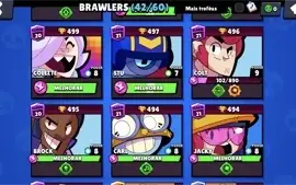 Conta Braw star! Conta grande com lendários.
