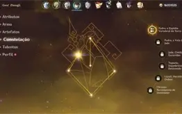 EULA C1, ZHONGLI C1 +OUTROS PERSONAGENS E ARMAS T5