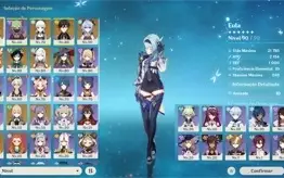 EULA C1, ZHONGLI C1 +OUTROS PERSONAGENS E ARMAS T5