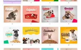 Pack Canva Petshop - 55 Artes Editáveis
