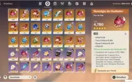 Conta mundo lvl 5, Rank de aventura lvl 44 + Venti + Keqing