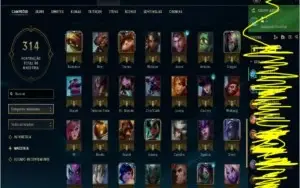 Conta League of Legends bastante skin