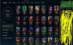 Conta League of Legends bastante skin