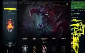 Conta League of Legends bastante skin