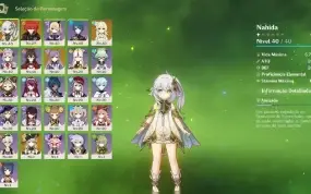 Conta Genshin Impact - Navia + Nahida + Diluc + Keqing