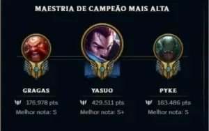 conta lol 300 skins