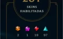 conta lol 300 skins