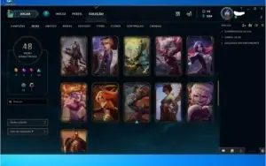 Conta Legue of Legends com 112 Campeões e 48 Skins