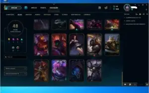 Conta Legue of Legends com 112 Campeões e 48 Skins