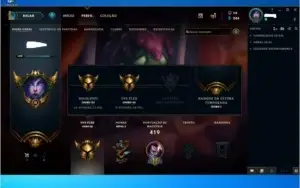 Conta Legue of Legends com 112 Campeões e 48 Skins
