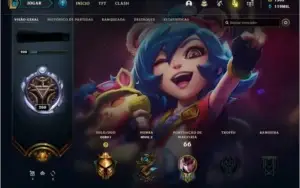 League of Legends GOLD I (SOLOQ) COM MUITAS SKINS E RECURSOS