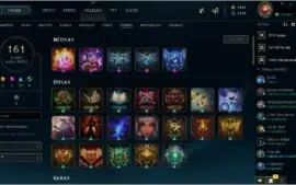 Diamante IV, único dono, lvl 170+ de 100 skins, todos champs