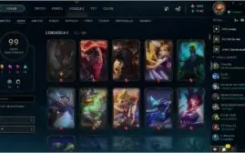 Diamante IV, único dono, lvl 170+ de 100 skins, todos champs