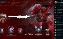 Conta Diamante V relativamente barata e com muitas skins