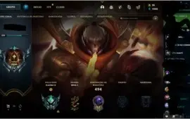 CONTA DE LOL PLATINA 4 MUITAS SKINS!