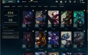 CONTA DE LOL PLATINA 4 MUITAS SKINS!