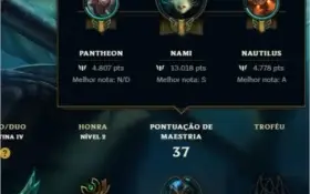 Conta LoL Platina 4 - 80% Winrate
