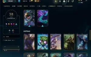 Unranked com 85 Champs e 38 Skisn + 8 Vitoriosas