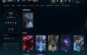 Unranked com 85 Champs e 38 Skisn + 8 Vitoriosas