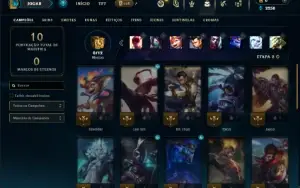 Unranked com 30 Champs e 4 Skins ( Ex Platina )
