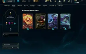Unranked com 30 Champs e 4 Skins ( Ex Platina )