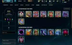 Unranked com 30 Champs e 4 Skins ( Ex Platina )