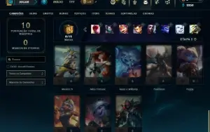 Unranked com 30 Champs e 4 Skins ( Ex Platina )