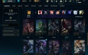 Unranked com 30 Champs e 4 Skins ( Ex Platina )