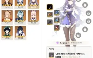 CONTA GENSHIN AR57 - 9 ARMAS 5⭐ 3 DE ASSINATURA, 11 PERS 5⭐