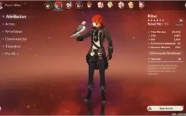 Conta Genshin AR55 XIAO DILUC AYAKA QIQI MONA TARTAGLIA