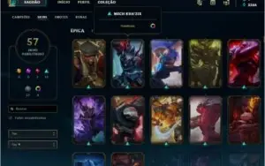 Conta Lol Borda Diamante 3,57 skins,Todos Os Champs,106 Icon