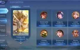 CONTA TOP MOBILE LEGENDS C/ SKIN LEGEND 190 SKINS+106 HEROES